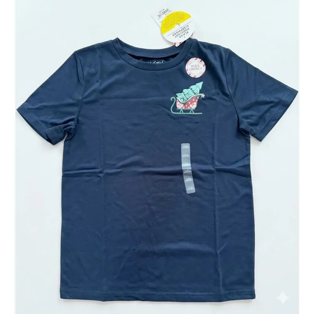 NEW! XL 18/20 North Pole Trading Co. Unisex Kids' Navy Holiday T-shirt
